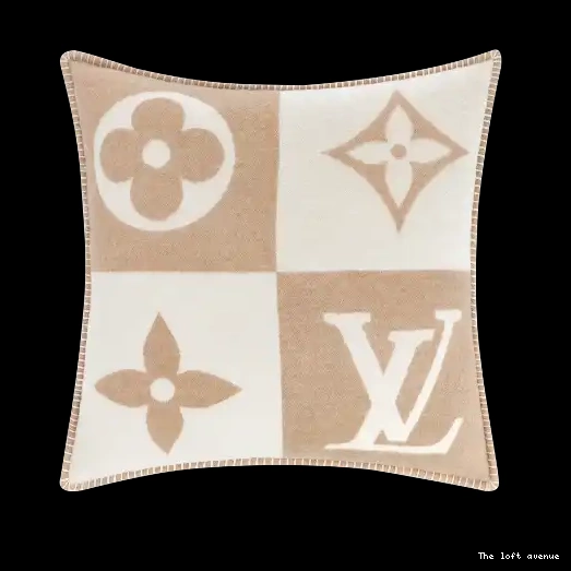 CUSTOM PILLOW LV THROW WOOL CHECKMATE 0505